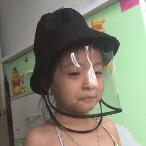 Protective face shield hat